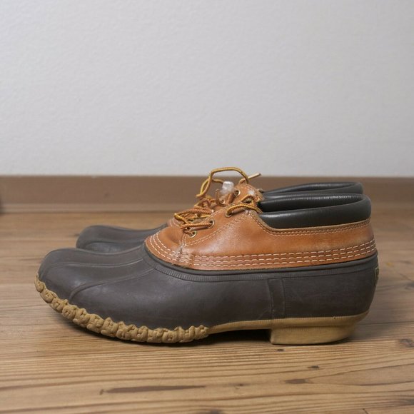 Vintage LL Bean Red Label Made in Maine Women Vintage LL Bean Duck Snow Shoes Size 11 Brown Made In Maine
